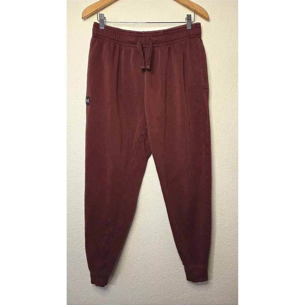 Under Armour Maroon Joggers Size‎ Large Sweatpants Athleisure Loungewear Running
